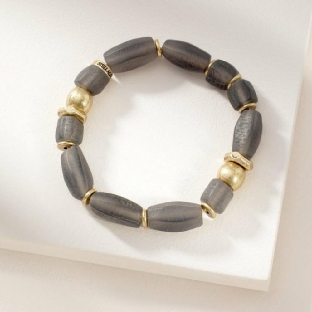 Stella & Dot Brix Stretch Bracelet - Gray